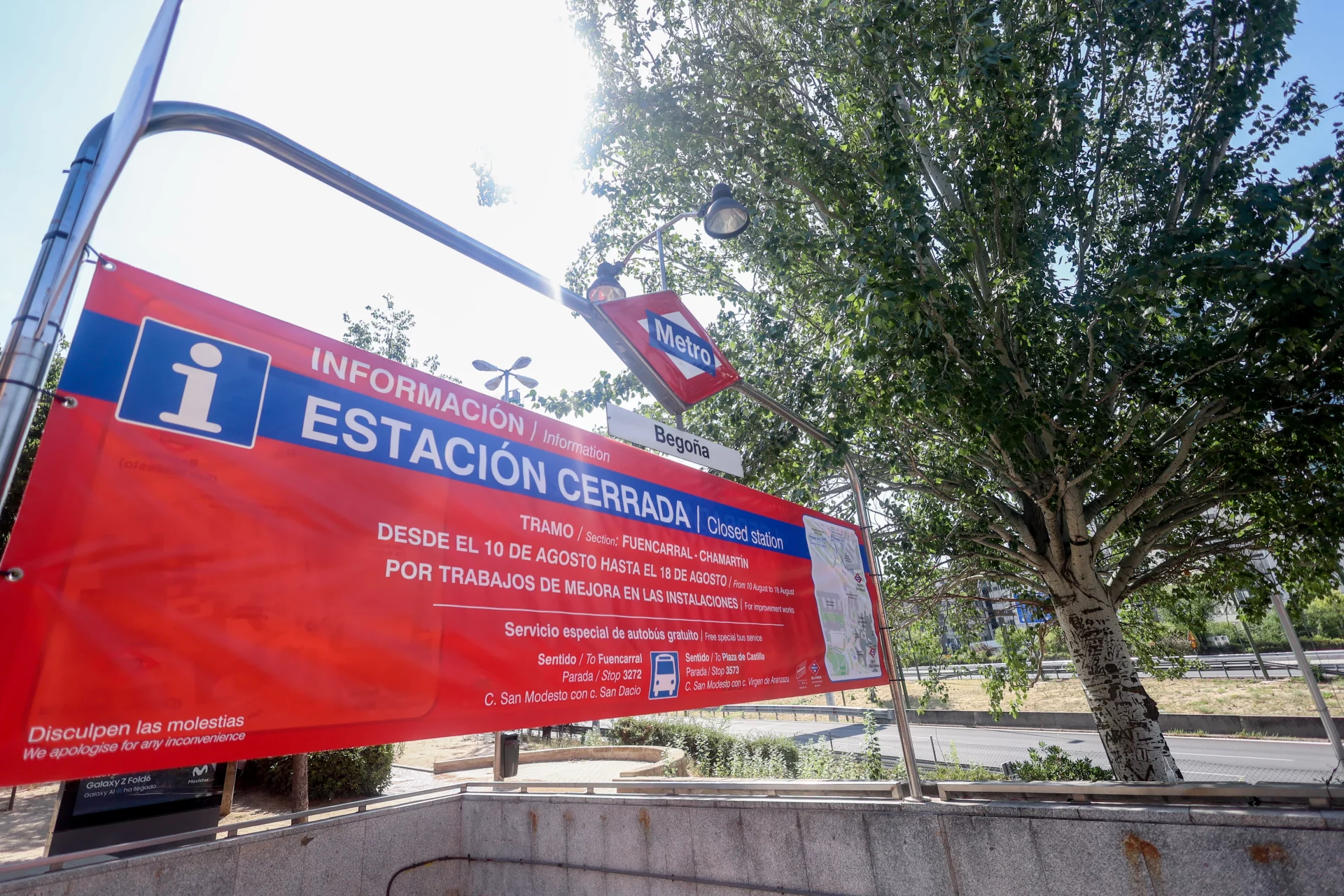 Estación Metro de Begoña línea 10. Fuente: Agencias