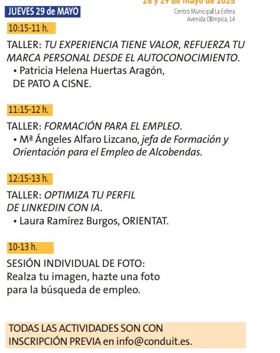 El Distrito de Urbanizaciones y Alcobendas inician unas jornadas de empleo para todas las edades 3 Ayuntamiento Alcobendas