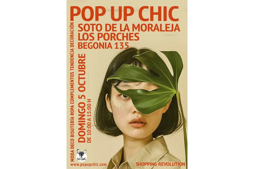 Cartel de anuncio Pop up Chic. Soto de la moraleja