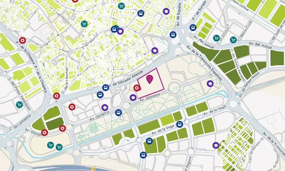 Mapa Avenida Olímpica número 6 Alcobendas