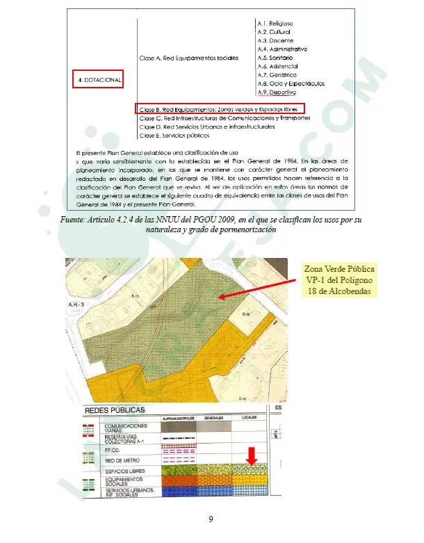El Ayuntamiento de Alcobendas autorizó un campo de golf en zona no deportiva 1 Mapa de la zona verde, parte de la denuncia de Ecología y Libertad