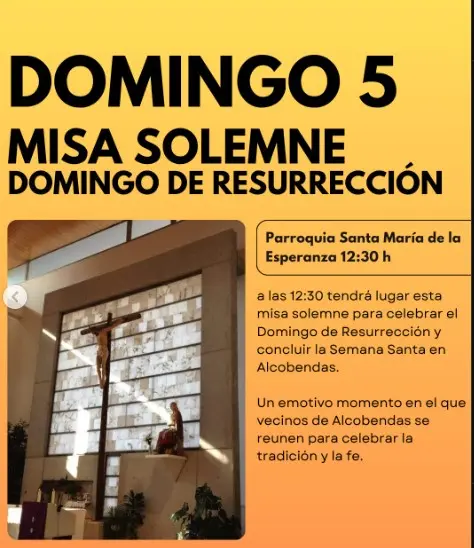 Ayuntamiento de Alcobendas planes Semana Santa