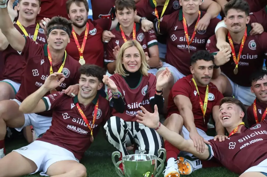 Celebración del Alcobendas Rugby (Fuente: RRSS)