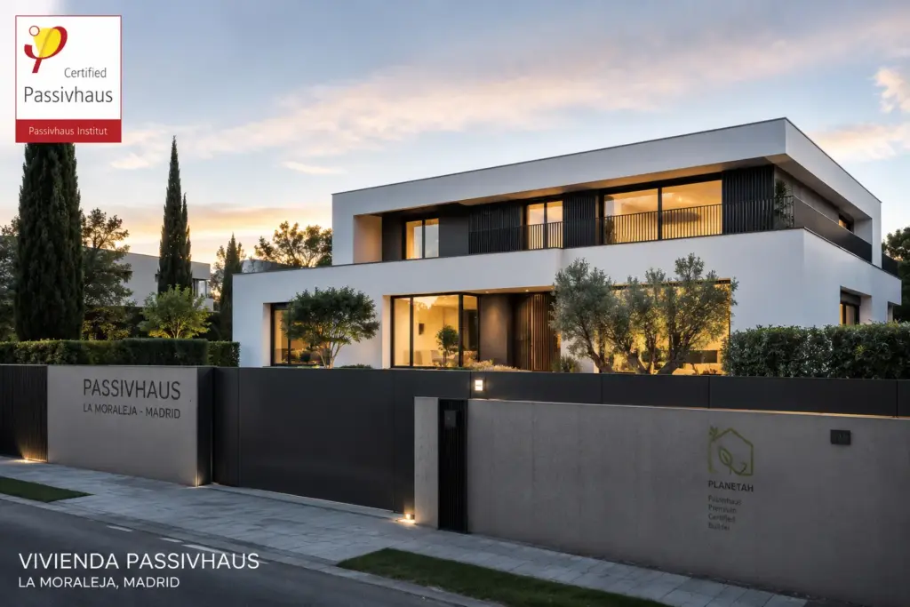 Auge de las 'passivhaus' en La Moraleja: La arquitectura de superlujo se pasa a la sostenibilidad extrema 1 passivhaus creado con IA
