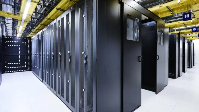 Interior de un centro de datos en Alcobendas