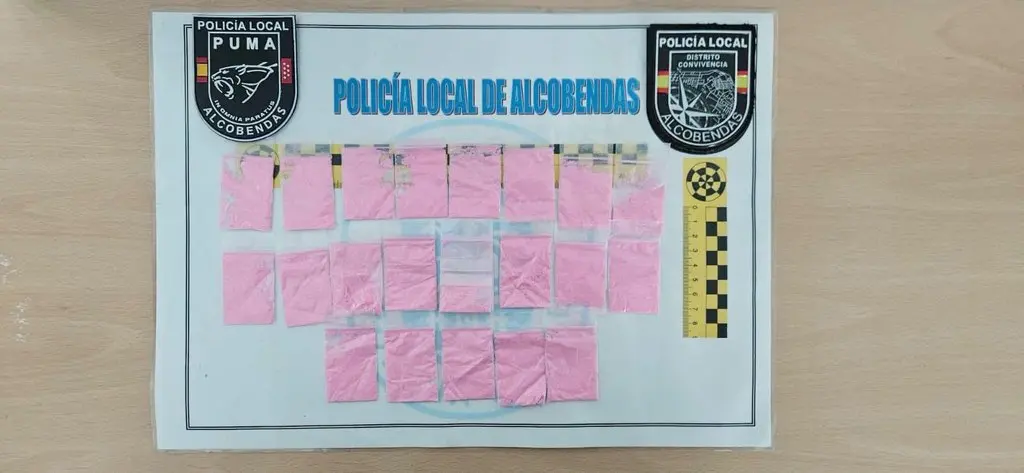 Cocaína rosa (tusi) intervenida en Alcobendas