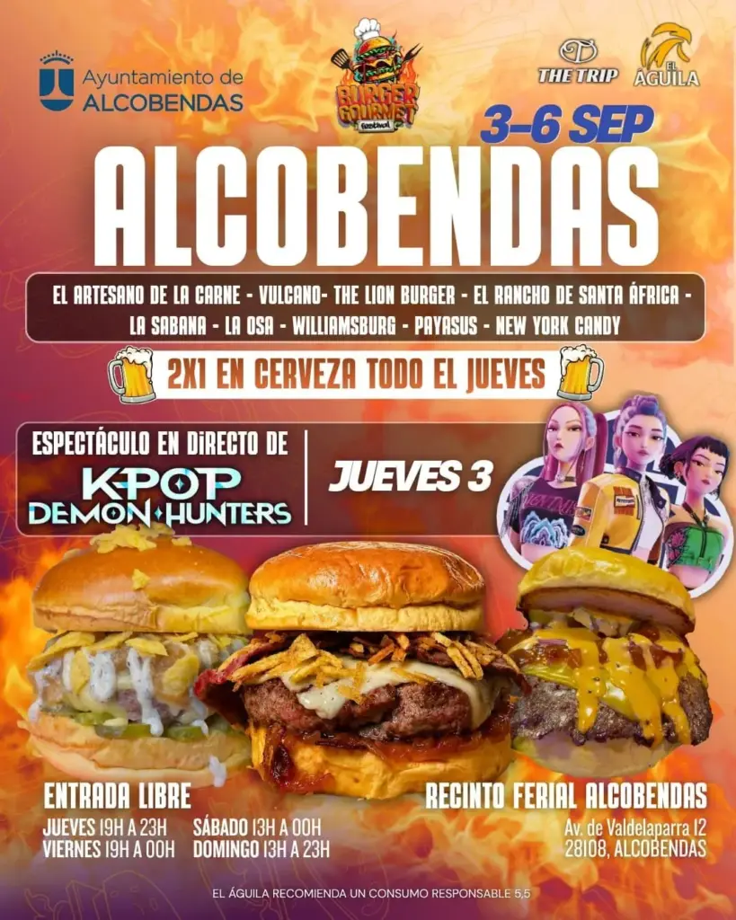 Alcobendas se prepara para cuatro días de hamburguesas, food trucks, K-Pop y entrada gratis 1 hamburgesas alcobendas