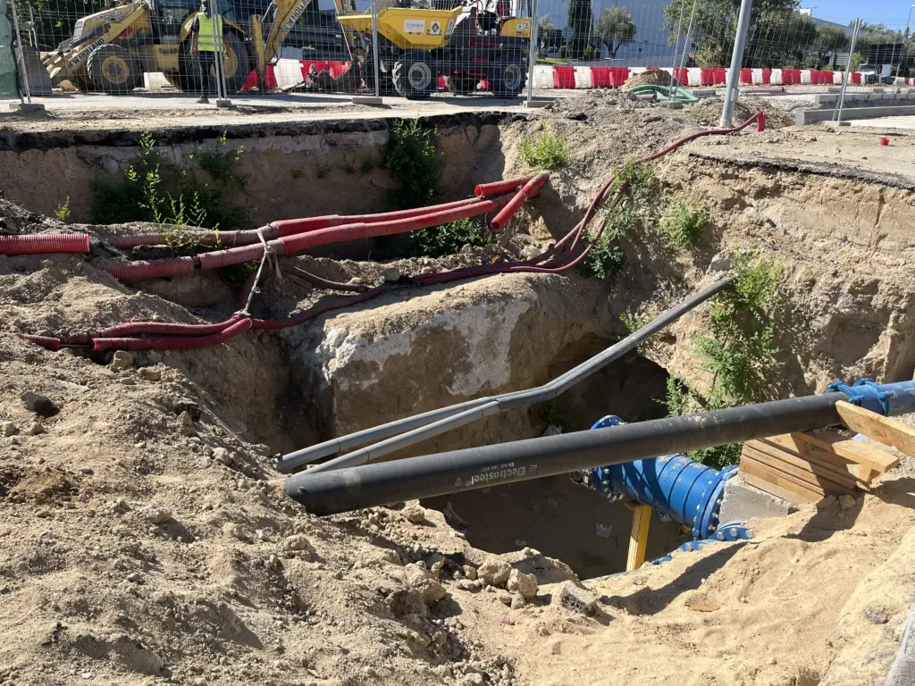 Así avanzan las obras del Bulevar Madrid Norte: tuberías, fosos y un cruce de competencias entre empresas 3 bulevar norte madrid 2