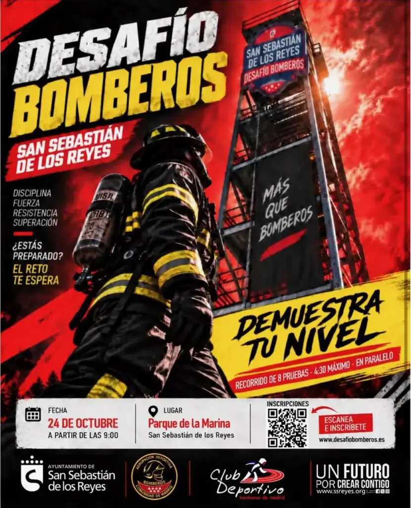 San Sebastián de los Reyes estrena el ‘Desafío Bomberos’: nueve pruebas y 4 minutos y medio para completar el circuito 1 Captura 2026 10 19 a las 10.21.51
