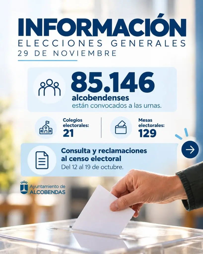 Elecciones 29-N: ¿estás en el censo? La Moraleja y Alcobendas tienen solo una semana para comprobarlo 1 info electoral